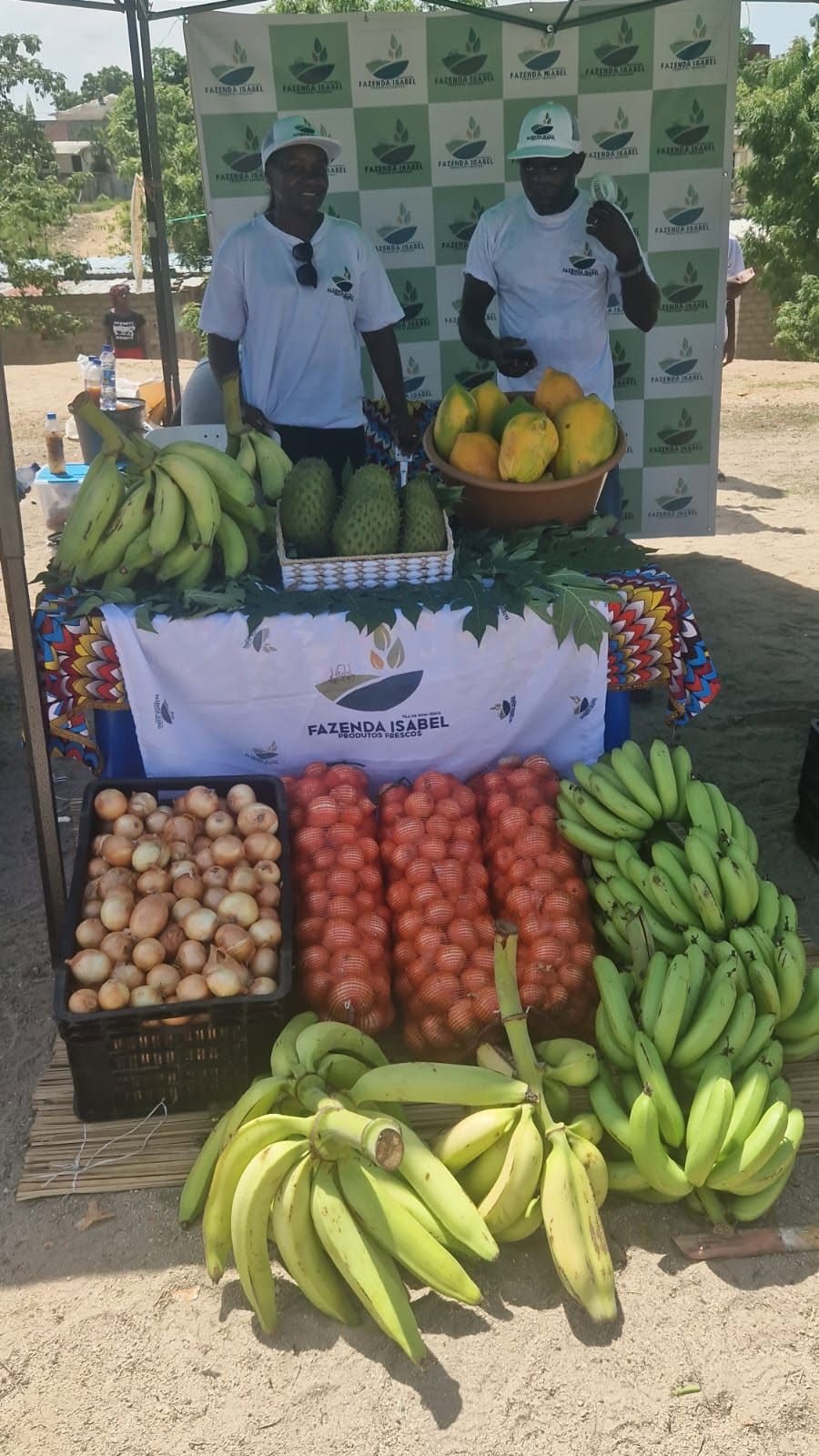Banca de produtos da Fazenda Isabel